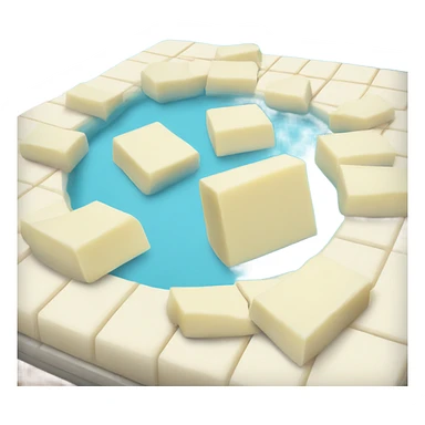 white chocolate pool sticker