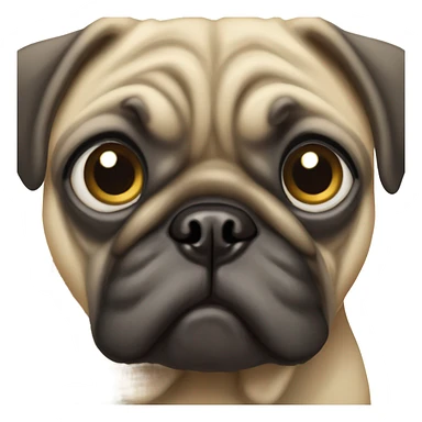 dog pug sticker