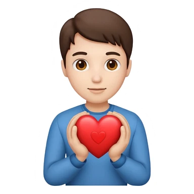 the photo is holding a heart emoji. sticker