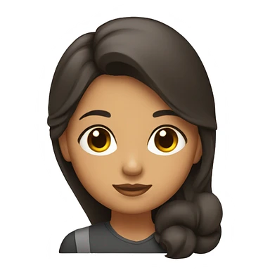 mujer de piel morena con pelo negro sticker