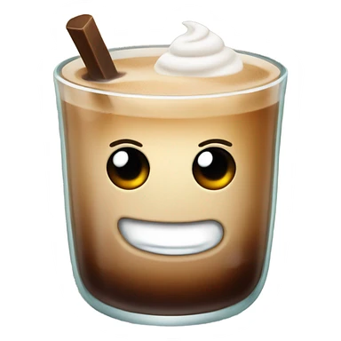 Ice coffee in glass sticker