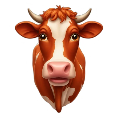 red cow sticker