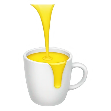 cup of yellow water sticker