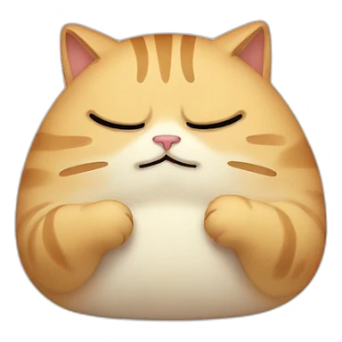 sad crying cat fat sticker