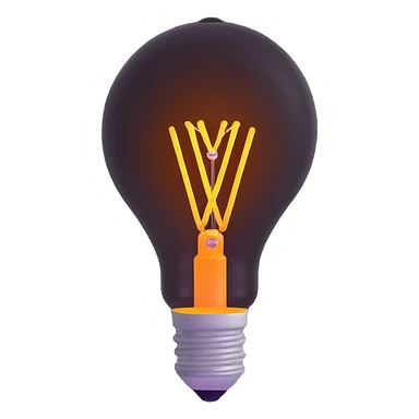 neon light bulb sticker