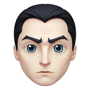 a man with eyes like Batman, mysterious and heroic sticker