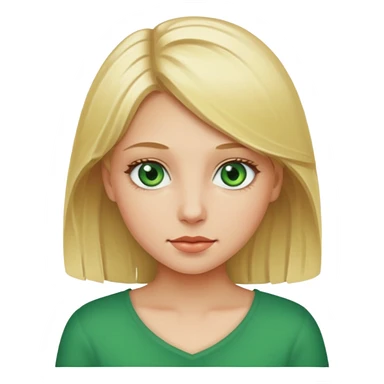 Girl blonde Green eyes sticker