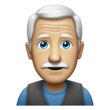 Old man with blue eyes sticker