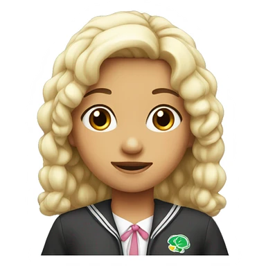 Cute school girl  sticker