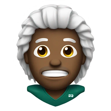 Football with a hair  sticker