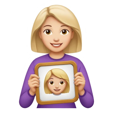 mom holding share sign sticker