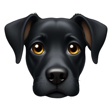 Black dog laying down sticker