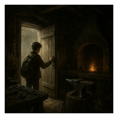 Sartaroshxonaga kirib kelayotgan o'smirin bola u eshikni ochayapti rakurs ichkaridan g'ira shira  sticker