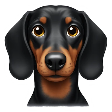 Black dachshund sticker