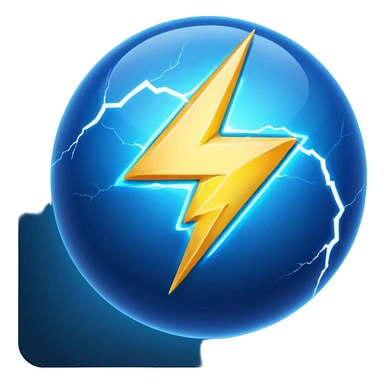 Lightning Ball  in a blue color with no symbol on it just pure energy   sticker