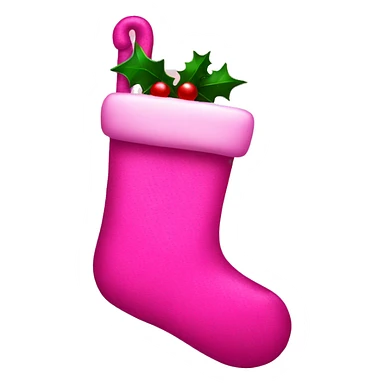 Pink Christmas stocking  sticker