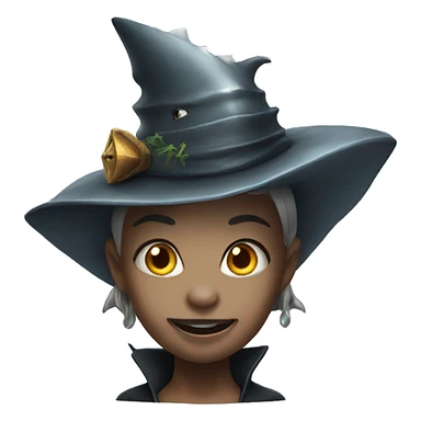 shark witch tophat sticker