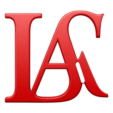 White text letter A in red square sticker