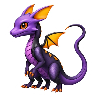 Cute Shiny Guilmon-Salandit-Umbreon-Fakémon-hybrid-creature (full body)  sticker