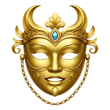 gold mask sticker