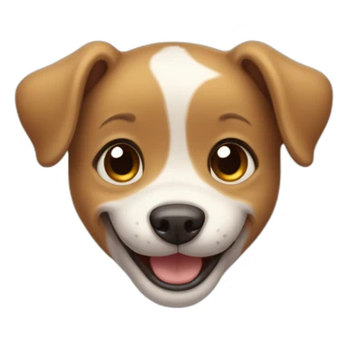 little puppy smiling and showing his teeth sticker