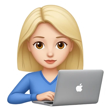 Could you please make an emoji of a community manager woman with a laptop or iphone? sticker