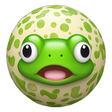 3d sphere with frog skin pattern texture sticker