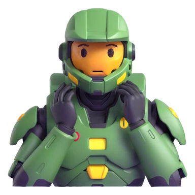 Master Chief from Halo, crying sticker