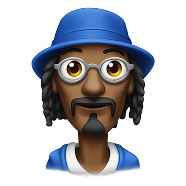 Snoop dogg in a crip outfit with a cigar in his mouth sticker