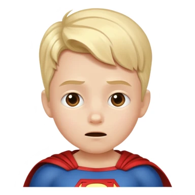 Ein Kind fühlt sich hilflos und beginnt sich wie ein bewunderter Superheld zu verhalten sticker