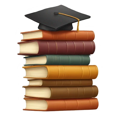 Stack of books in autumnal tones sticker