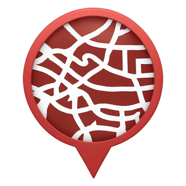 red and white map pin sticker