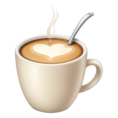 Coffe with milk realistic  sticker