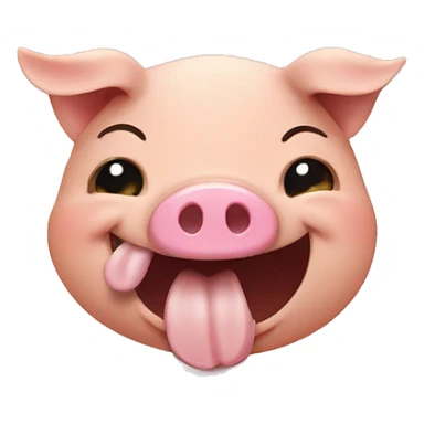 Laugh with pig sticker