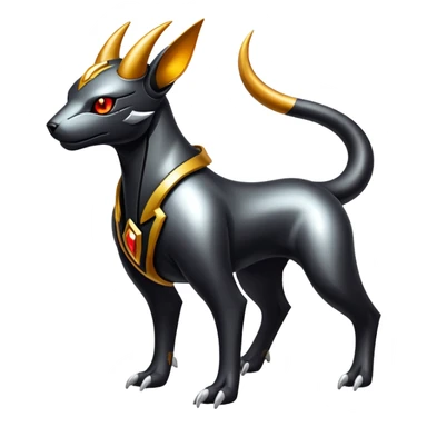 Shiny Futuristic Gothic Exotic Futuristic Houndoom-Genesect-Torracat-Pokémon-Fakémon-hybrid-creature sticker