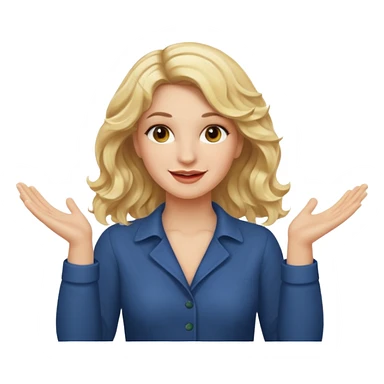 It wasn’t me, blonde wavy hair hands up smirk sticker