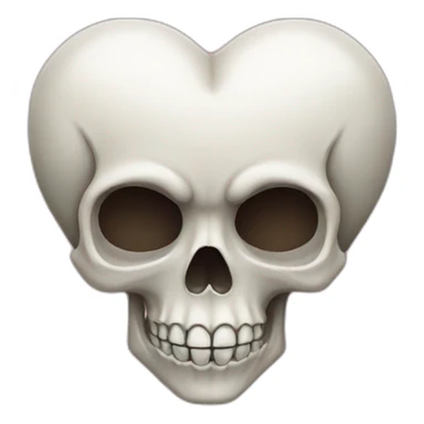skull heart sticker