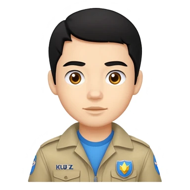 Jay from Kubz Scouts with black hair sticker