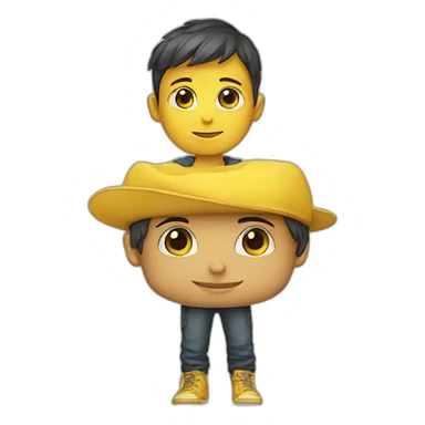 ai boy yellow  sticker