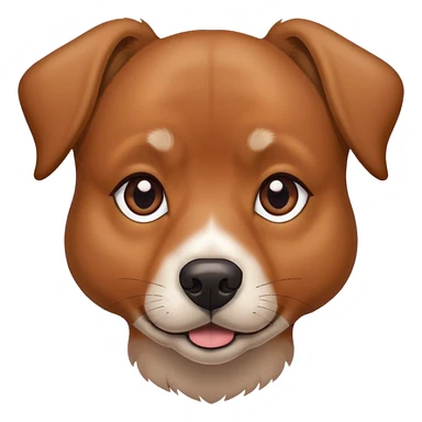 Realistic brown dog with dark eyes portrait sticker