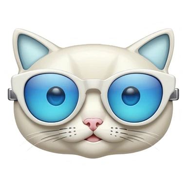 white catseye sunglasses sticker