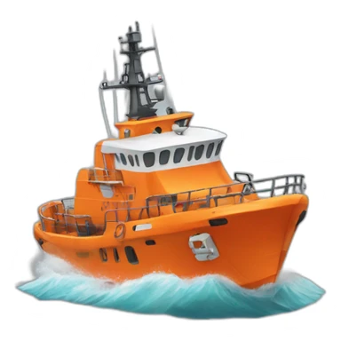 orange rescue ship sticker