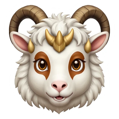 Goat face with horn sticker