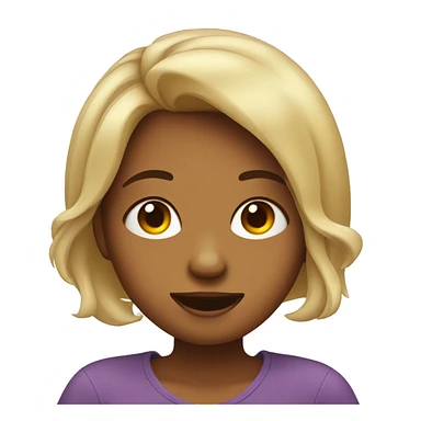 Girl tucking her hair behind ear and biting her lip sticker