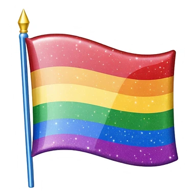 flag lgbtq+ glitter sticker