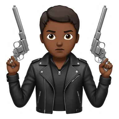 Un persona mala con pistolas sticker