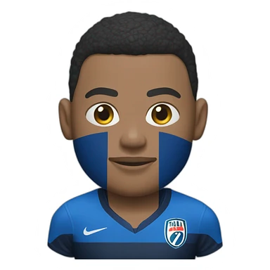 Kylian Mbappé with Blue jersey sticker