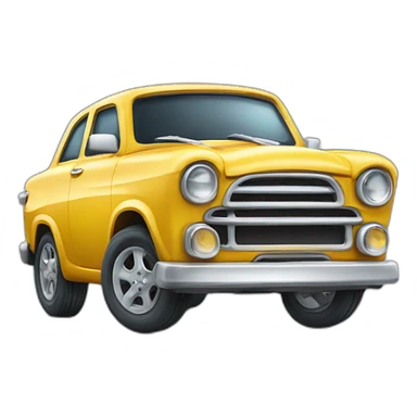 carro rindo com os dentes abertos sticker