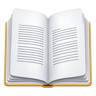 White open book sticker