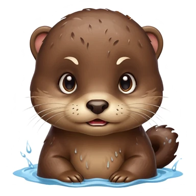 Angry baby otter sticker
